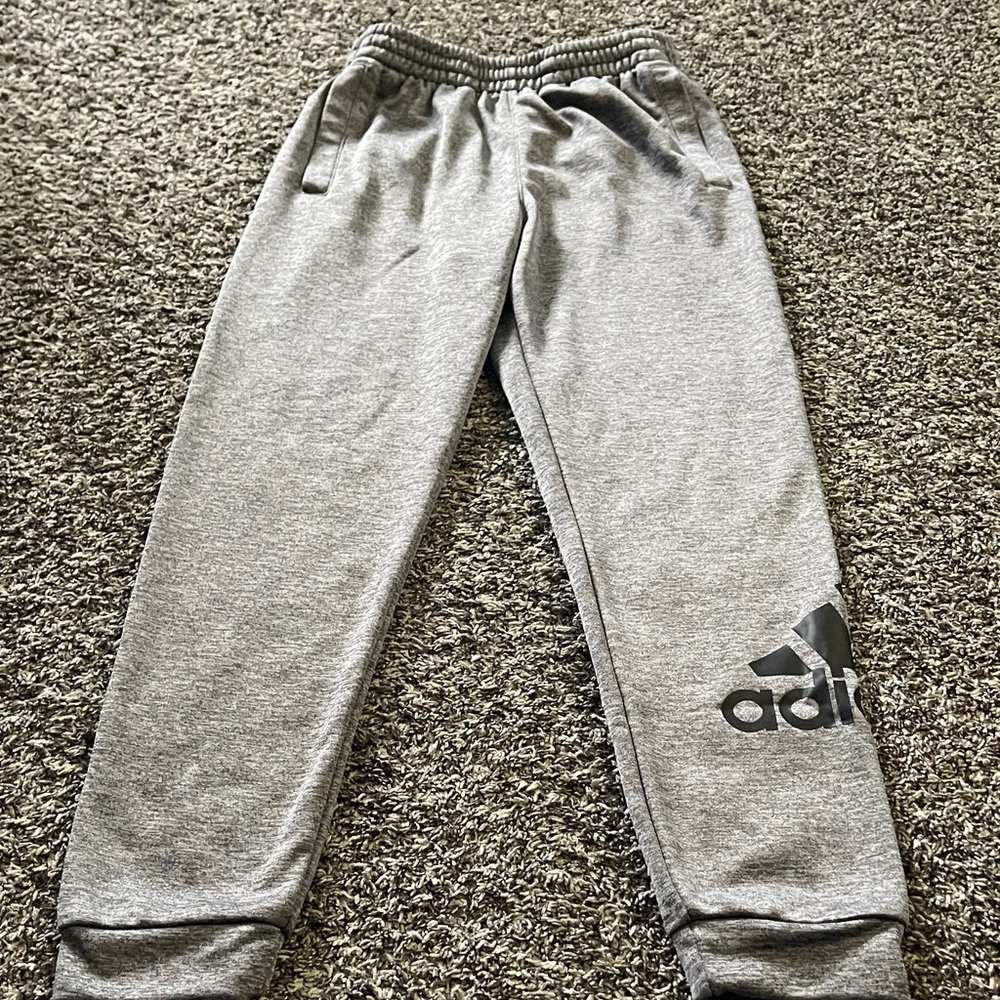 Adidas Kids Gray Sweatpants with Logo (L-14/16)
